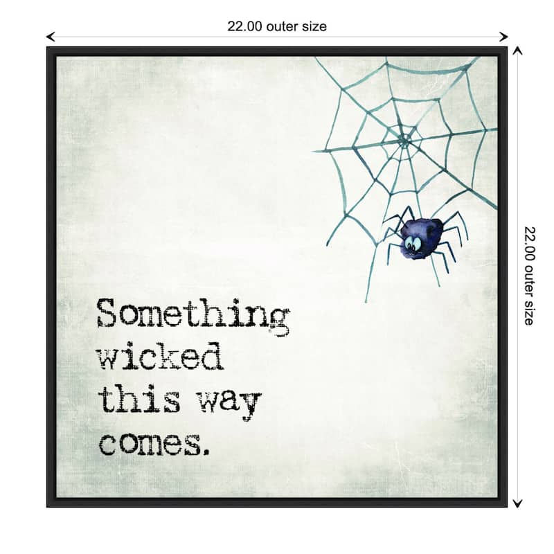 Amanti Art Something Wicked Spider Framed Canvas Wall Art