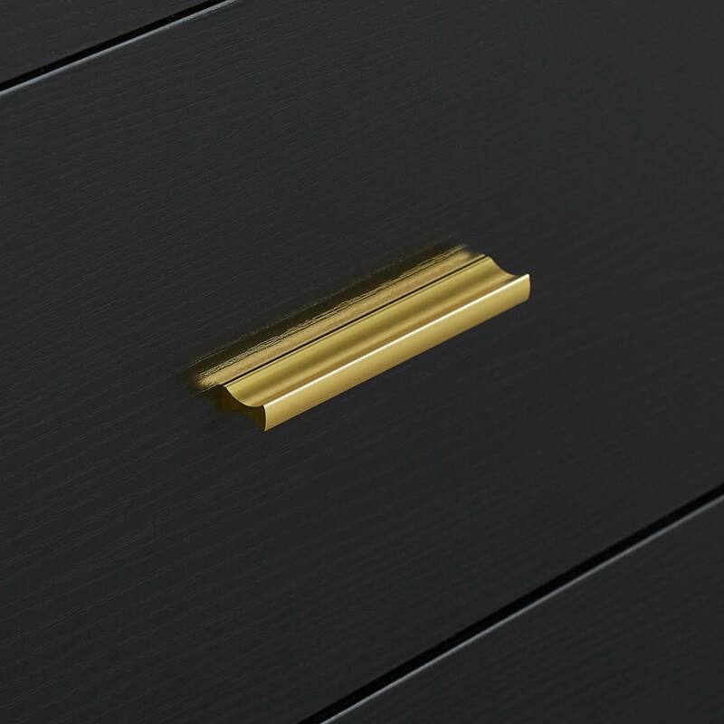 Modern Black 8 Drawer Dresser for Bedroom