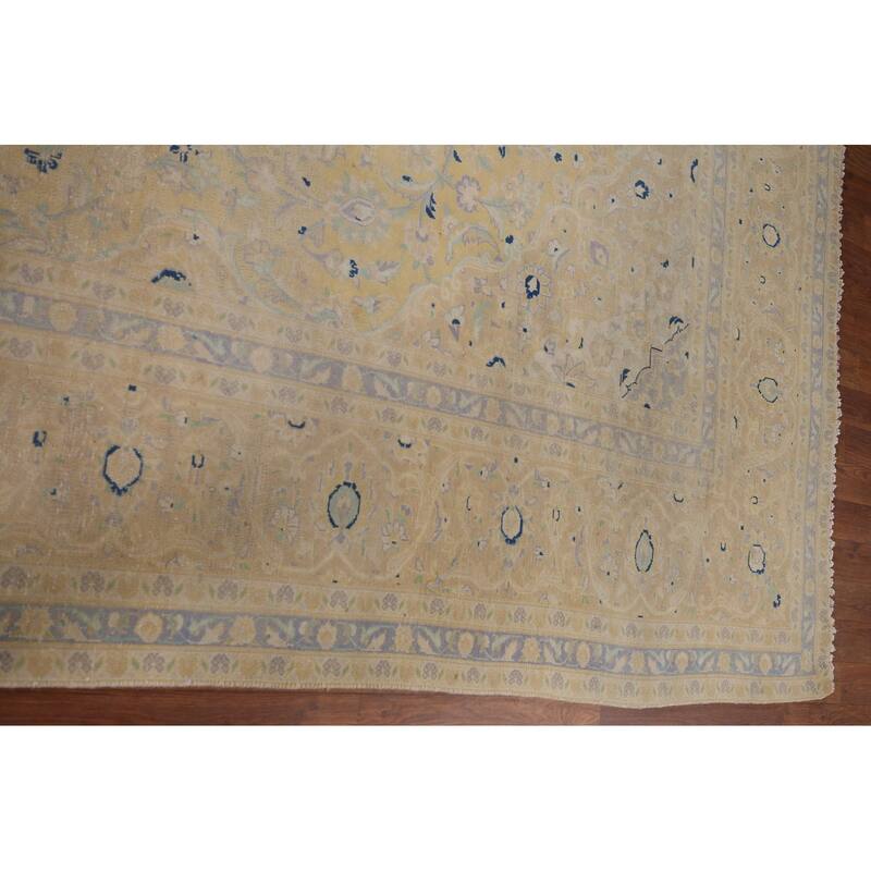 Muted Kashan Vintage Persian Area Rug Handmade Wool Carpet - 8'3" x 11'7"