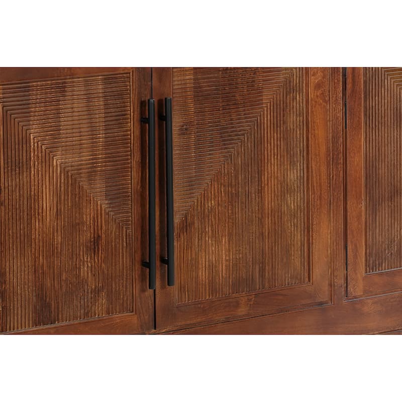 Willow 4-door Geometric Solid Wood Sideboard