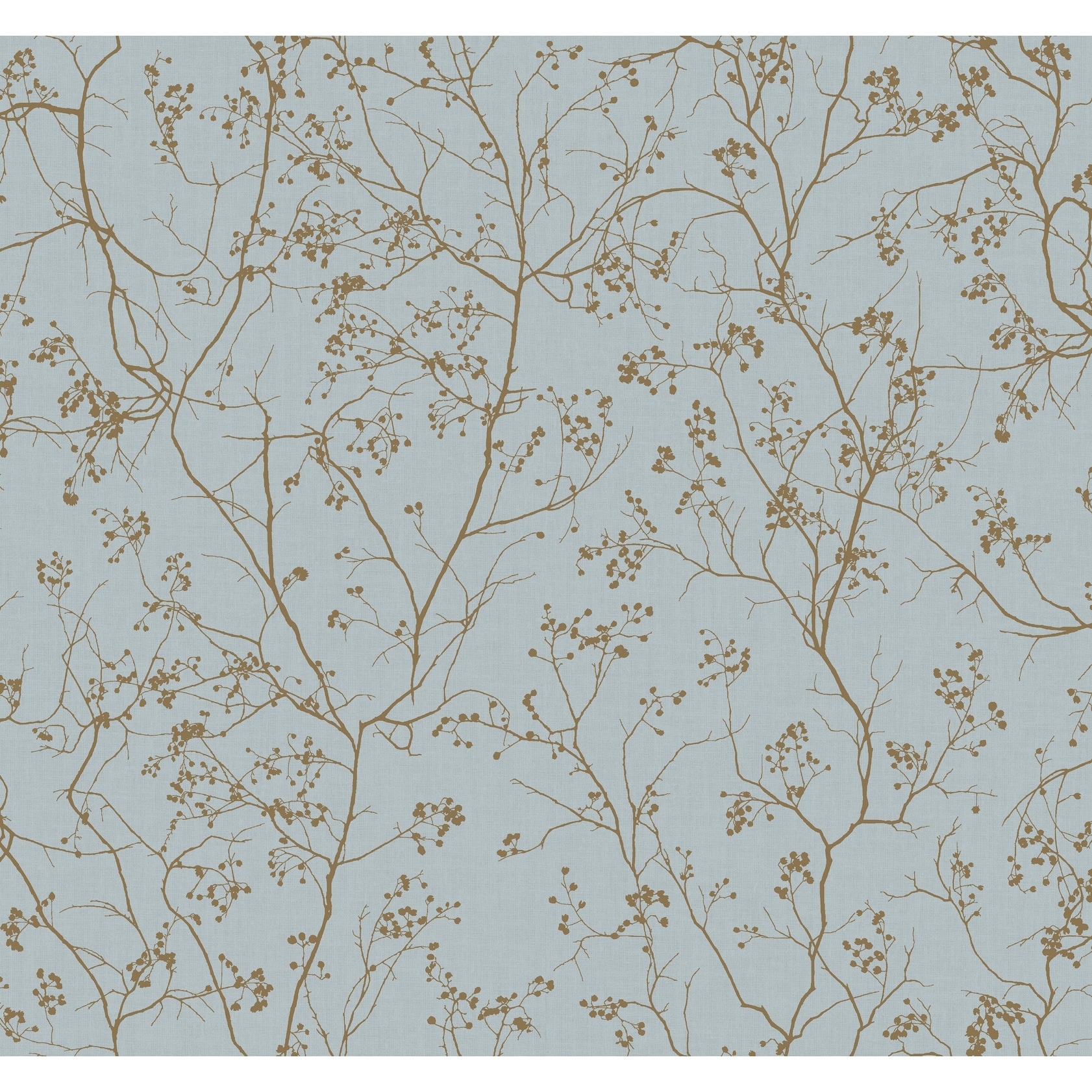 Antonina Vella Luminous Branches Blue & Gold Wallpaper