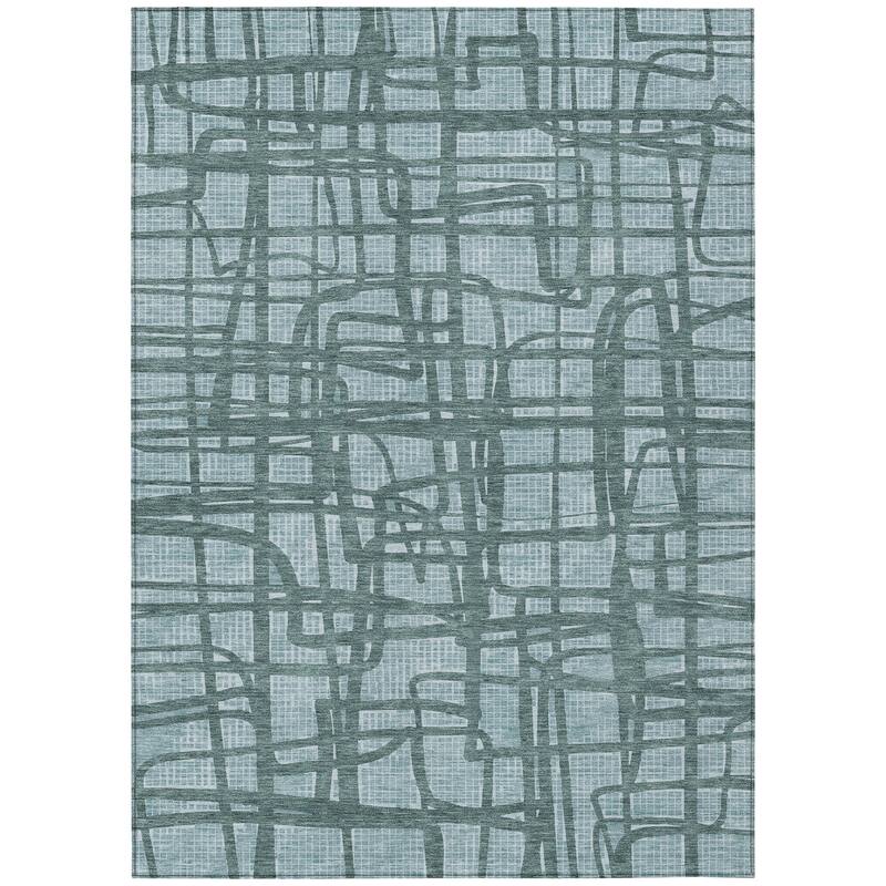 Machine Washable Indoor/ Outdoor Modern Centurion Chantille Rug