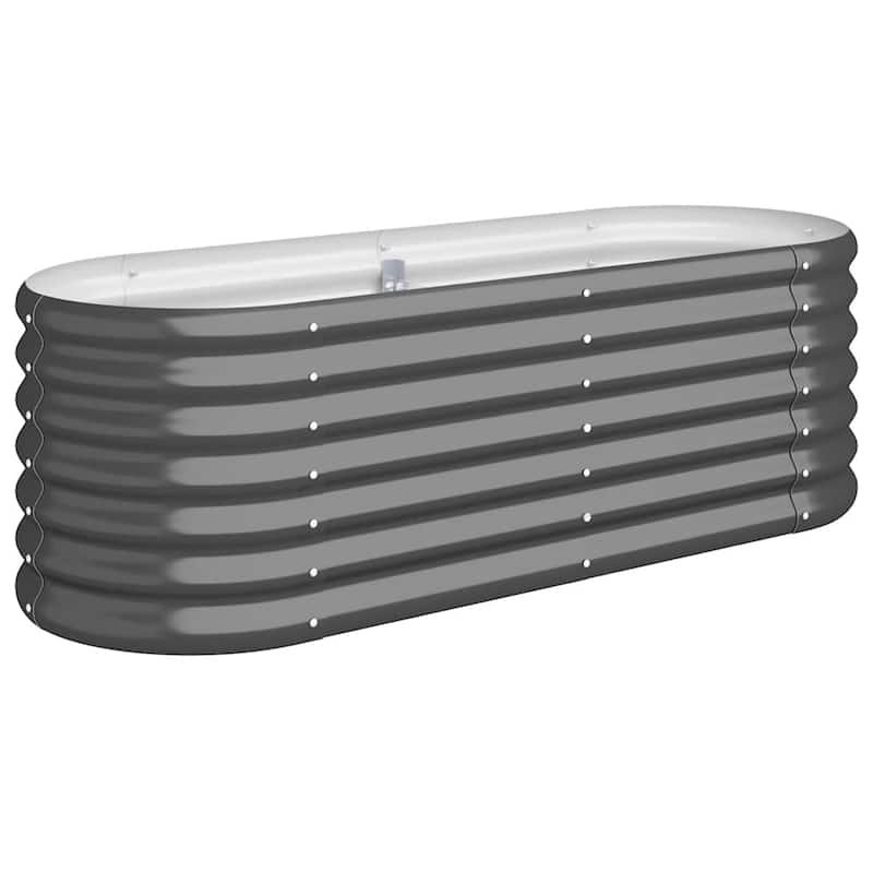 vidaXL Garden Raised Bed Patio Outdoor Raised Planter Box Powder-coated Steel