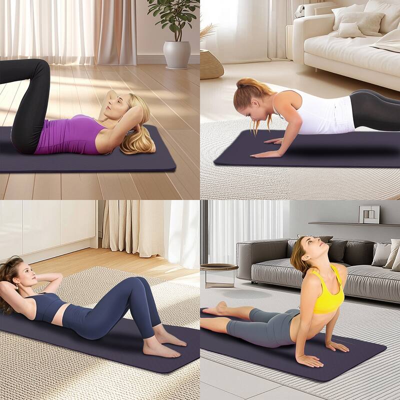 72"x24", Premium TPE Yoga Mat, Non-Slip Design for Fitness