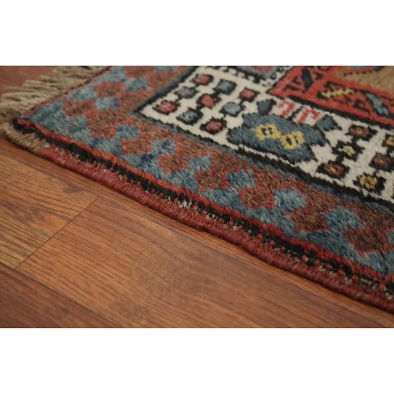 Hand Knotted Oriental 100% Wool Carpet Traditional Geometric Brown Sarab Runner Rug - 17' 10'' X 3' 4''