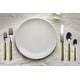 preview thumbnail 8 of 12, Fantasia Olive Green 5-piece Stainless Steel Flatware Set