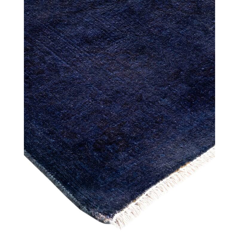 Fine Vibrance, One-of-a-Kind Hand-Knotted Runner Rug - Purple, 2' 7" x 11' 2" - 2' 7" x 11' 2"