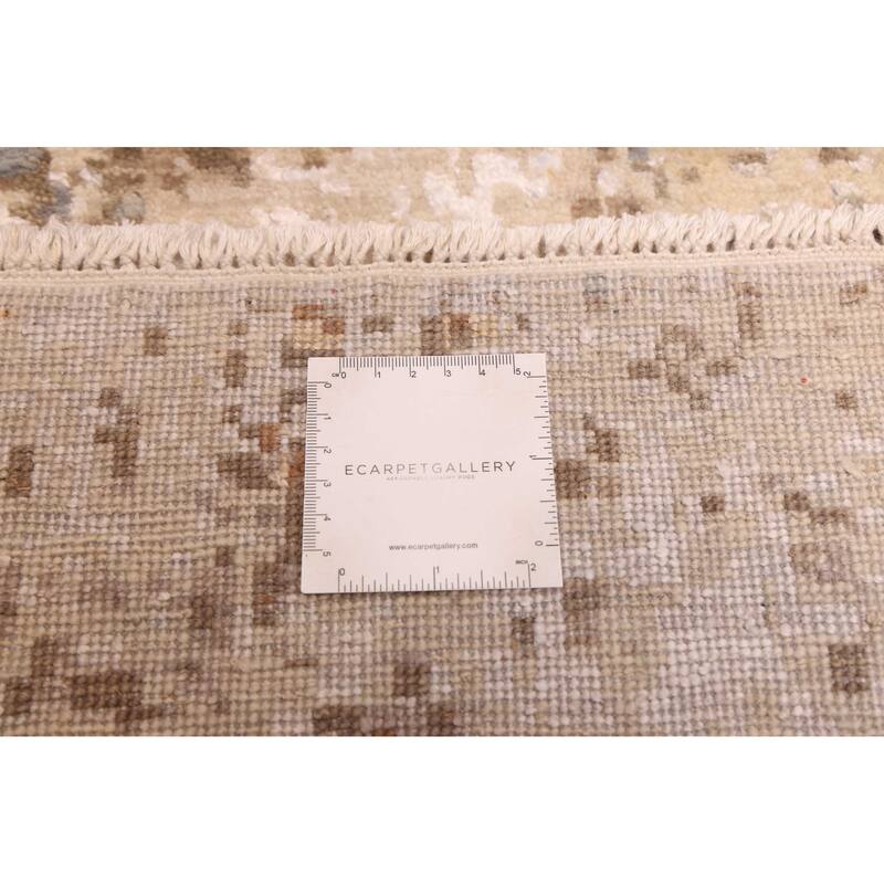 ECARPETGALLERY Hand-knotted Legacy Beige Silk, Wool Rug - 2'6 x 10'2