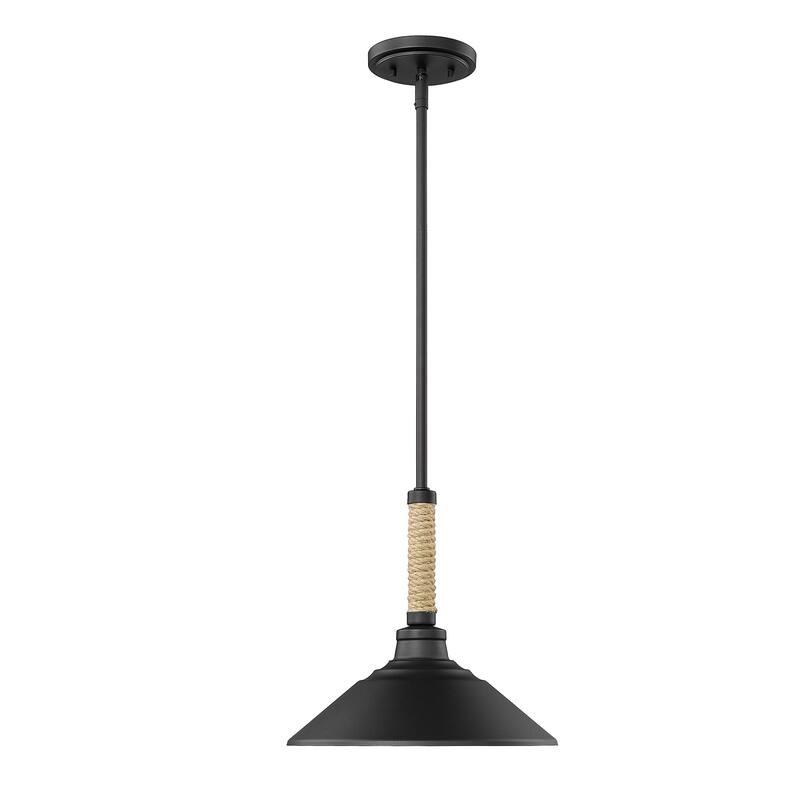 Golden Lighting Journey 1-light Pendant in Natural Black - Natural Black with Natural Black