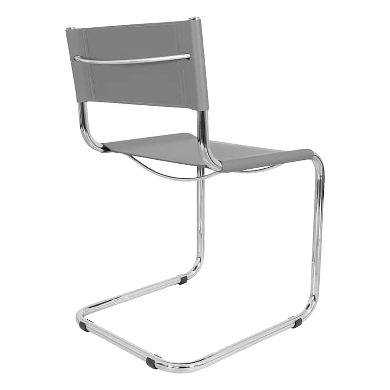Breuer Chair Company Mart Stam Cantilever Side Chair w/ Chrome Frame (Various Bonded Leather Colors)