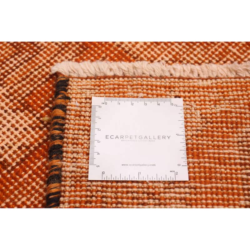 ECARPETGALLERY Hand-knotted Color Transition Burnt Orange Wool Rug - 9'0 x 12'4