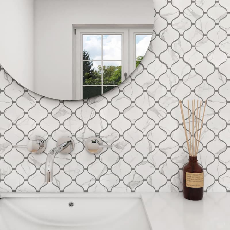 Porcelain Mosaic Tiles - Arabesque Mosaic Tiles - Case (10 Sheets)