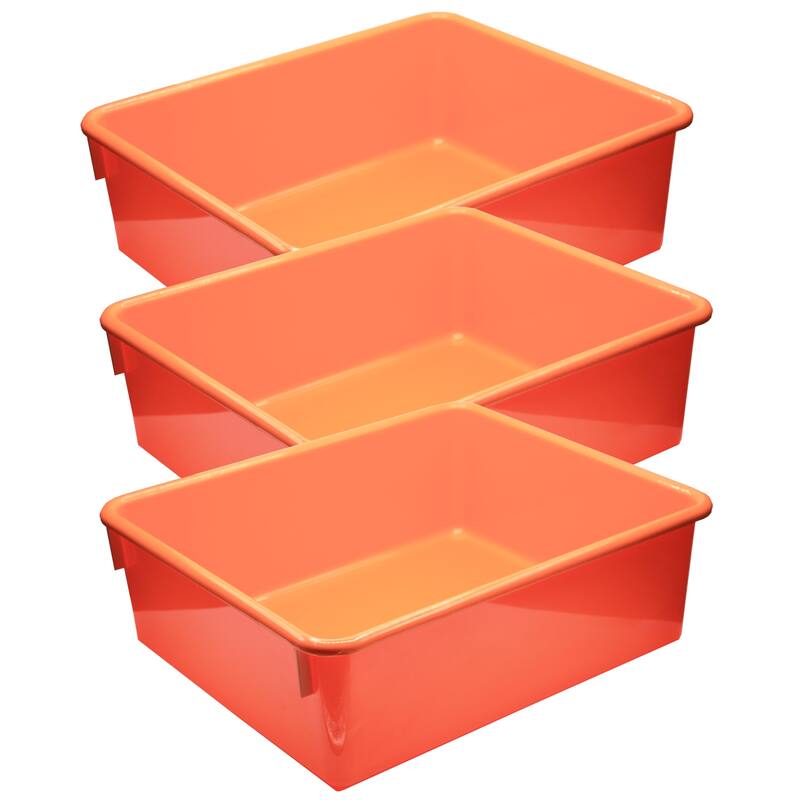 Romanoff Double Stowaway Tray Only, Orange, Pack of 3