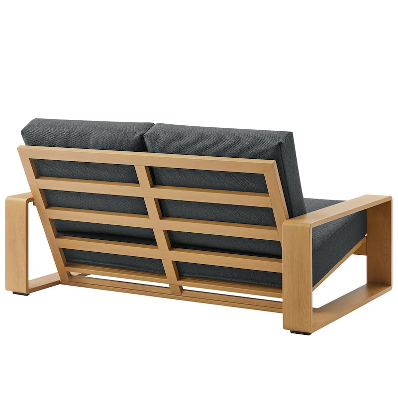 Lirienne 4-Piece Outdoor Patio Aluminum Faux Wood Furniture Set