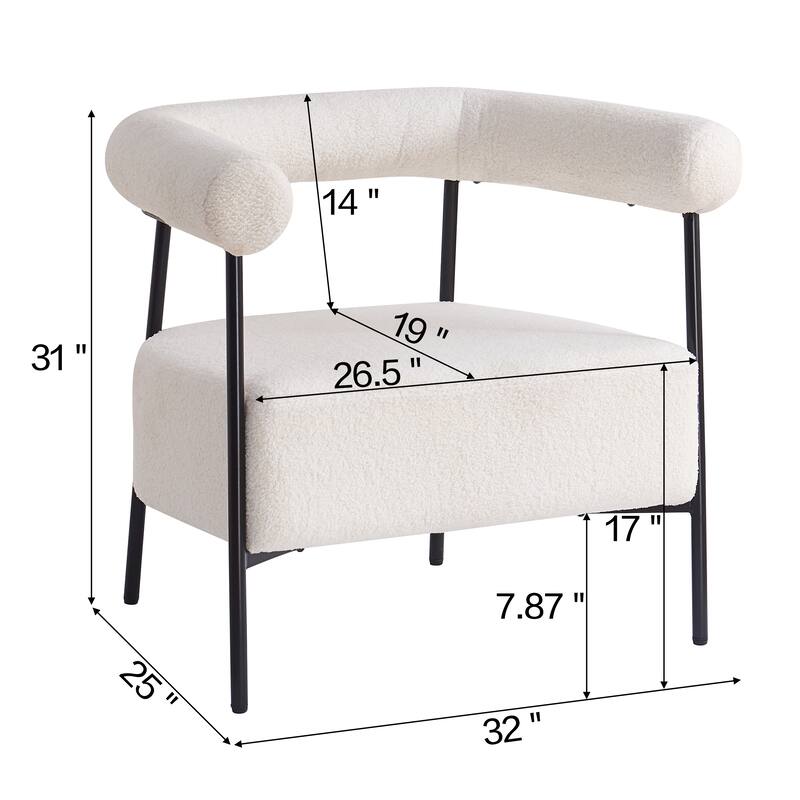 Modern Velvet Upholstered Dining Chair with Armrests, Cushions, Metal Legs for Dining Room Kitchen Bedroom Living Room