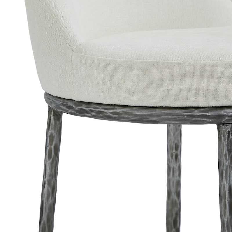 Christopher Knight Home - Altea Modern Upholstered Bar Stool with Forged Metal Legs, Set of 2