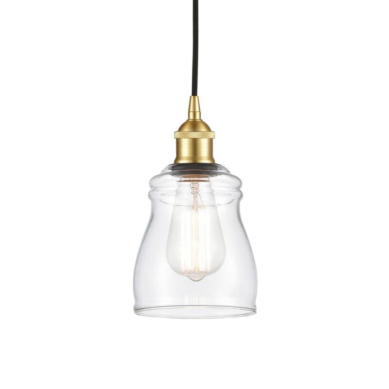 Innovations Lighting 616-1P-10-5 Ellery Pendant Ellery 5" Wide Mini - Satin Gold / Clear