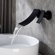 preview thumbnail 2 of 13, Modern Wall-Mounted Waterfall Bathroom Faucet with Wide Arc Spout