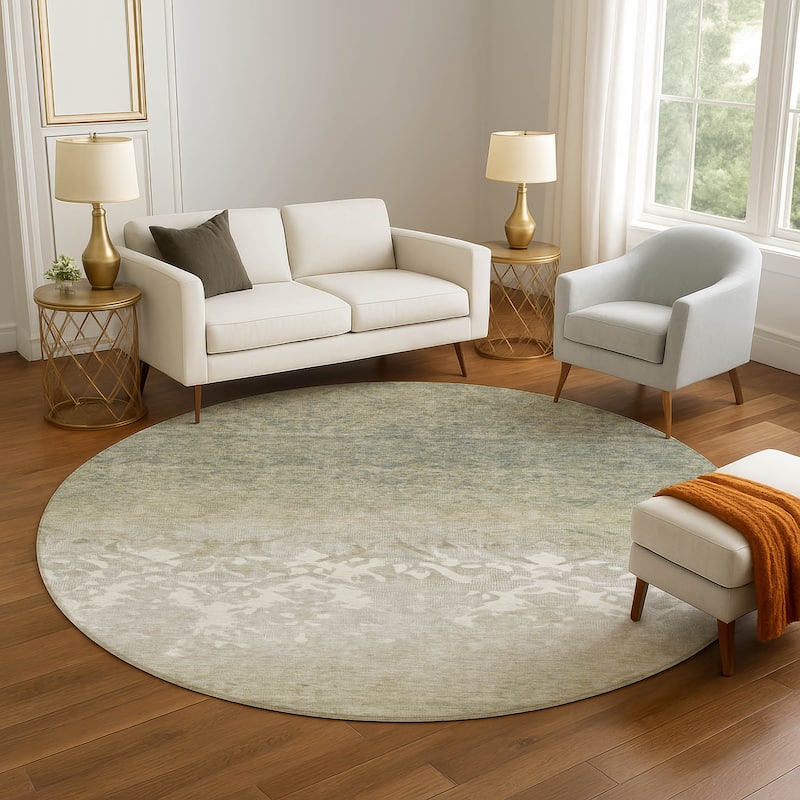 Premium Washable Super Soft Modern Ombre Mayfield Rug - Beige - 8' x 8'