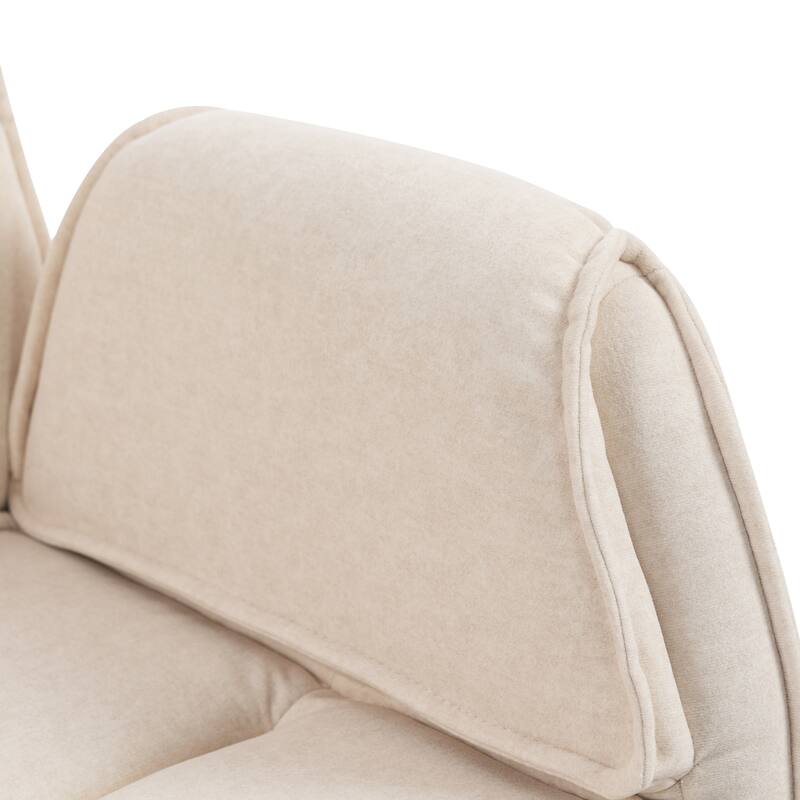 Criss Cross Chair with 5-Gear Adjustable Armrests & Wheels, Ergonomic Thickened Backrest Swivel Desk Chair for Home Office