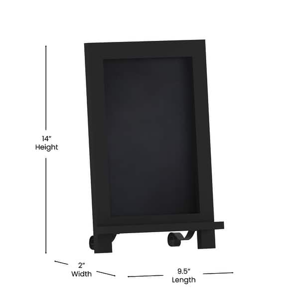 dimension image slide 8 of 10, Freestanding Tabletop or Wall Mount Magnetic Chalkboard