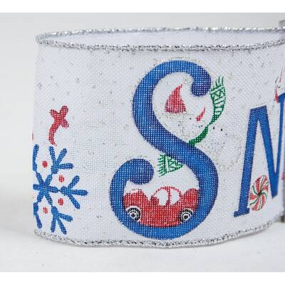 Decorated 'Let It Snow inch Wired Ribbon