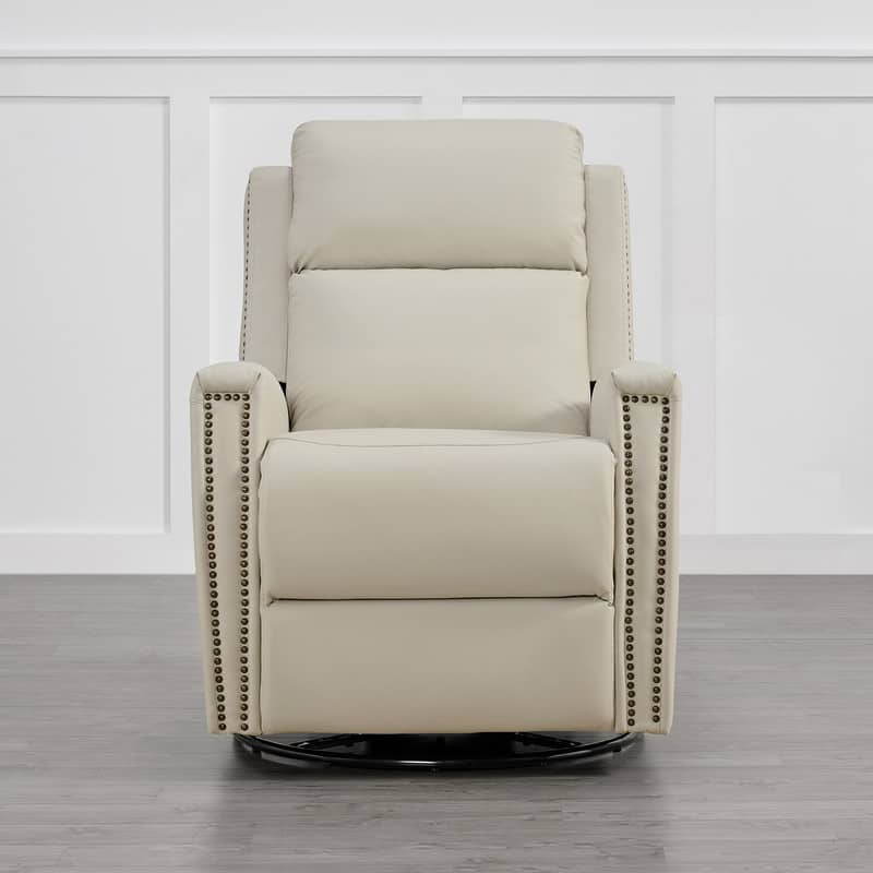 Jerome Swivel Glider Recliner Nursery Chair Manual Push Back Recliner