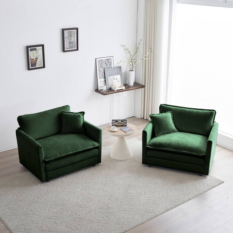 Cloud Chenille Upholstered Modular Sectional Sofa with DIY Combination Design