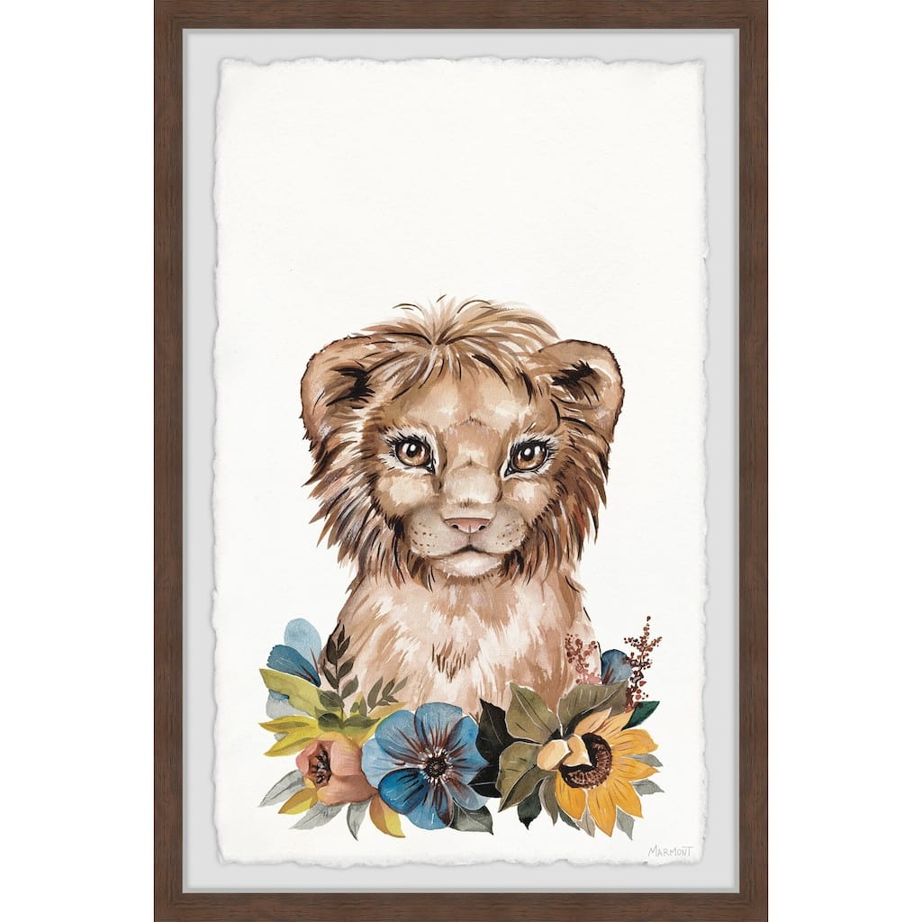 Sunflower Cub Framed Wall Art, Floral Delight - A Blooming Accent for Your Living Space