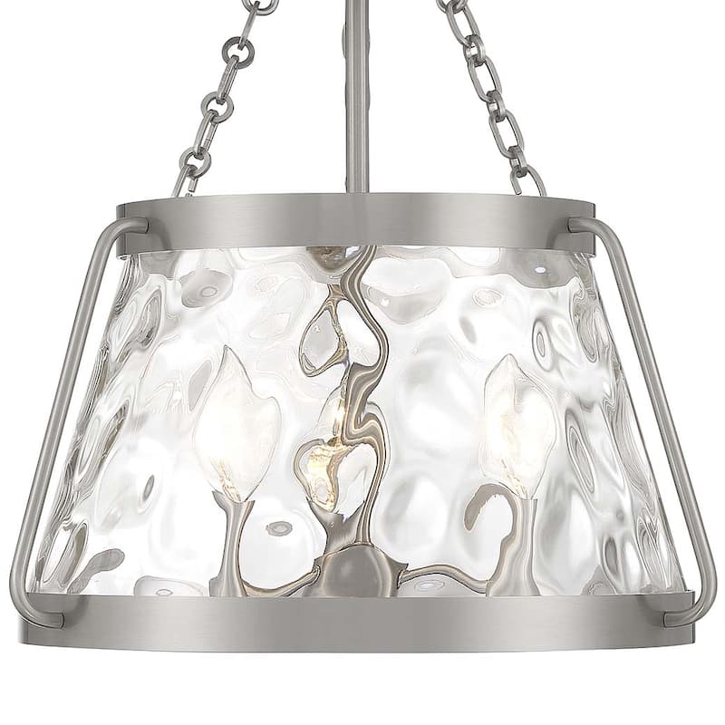 Savoy House 6-1802-3 Crawford 3 Light 15" Wide Semi-flush Ceiling - Satin Nickel