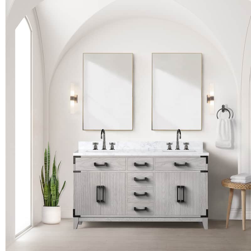 Laurel Bath Vanity with Carrara Marble Top and Sink