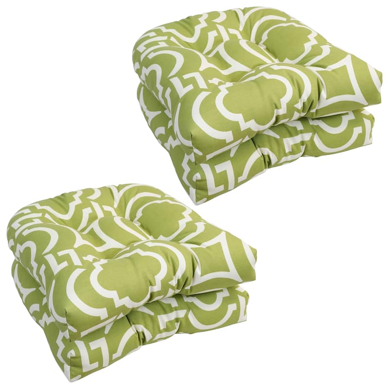 Blazing Needles 19-inch U-Shaped Dining Chair Cushions (Set of 4) - Carmody Kiwi