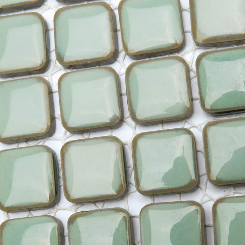 Merola Tile Hudson Diamond Mint Green 12-1/4" x 12-3/8" Porcelain Floor and Wall Tile