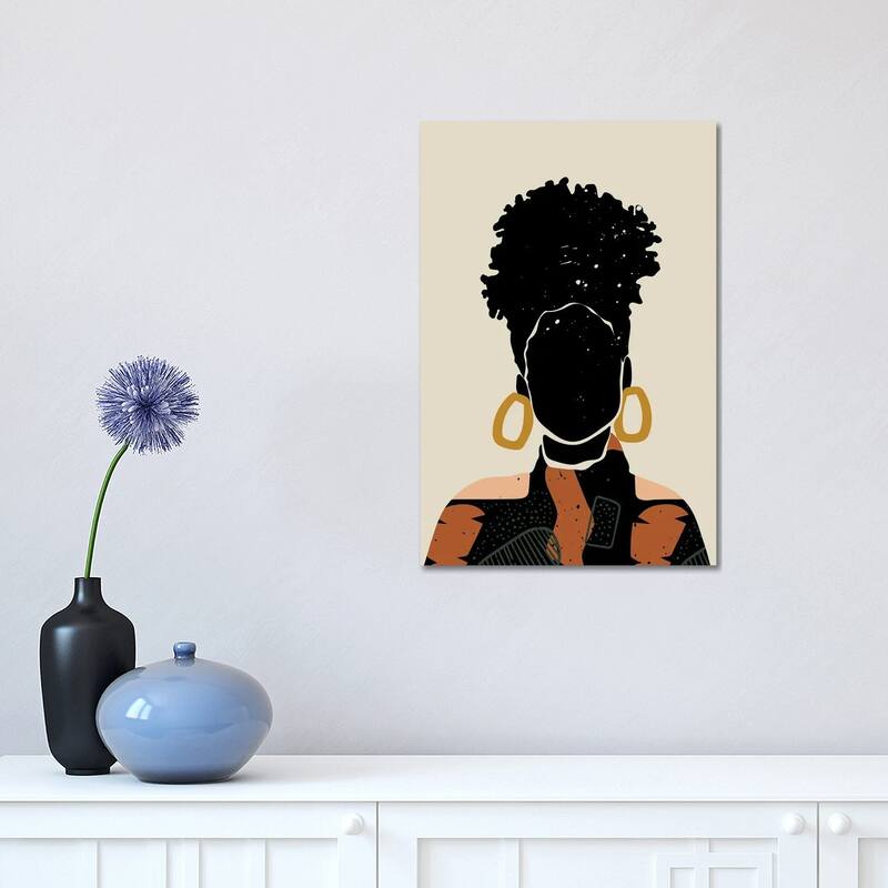 iCanvas "Black Hair No. 14" by Domonique Brown Canvas Print - 18x12x1.5