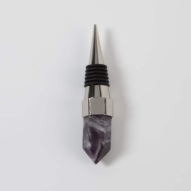 Emporium Home Amethyst Wine Stopper - 4.75"L x 1"W x 1"H