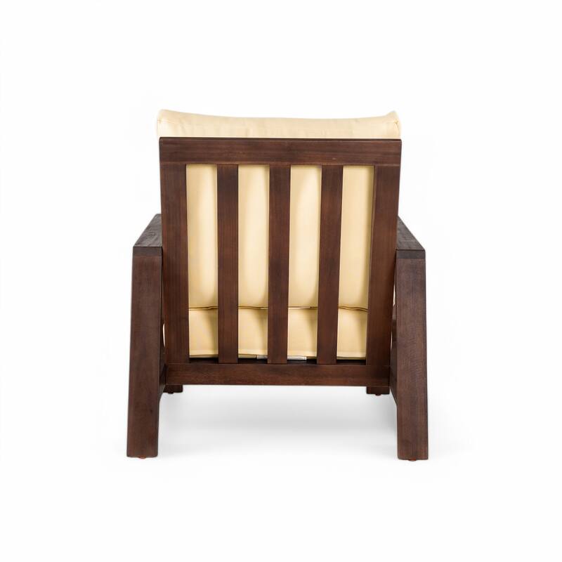 GDFStudio - Acacia Wood 27.6" Outdoor Lounge Accent Chair