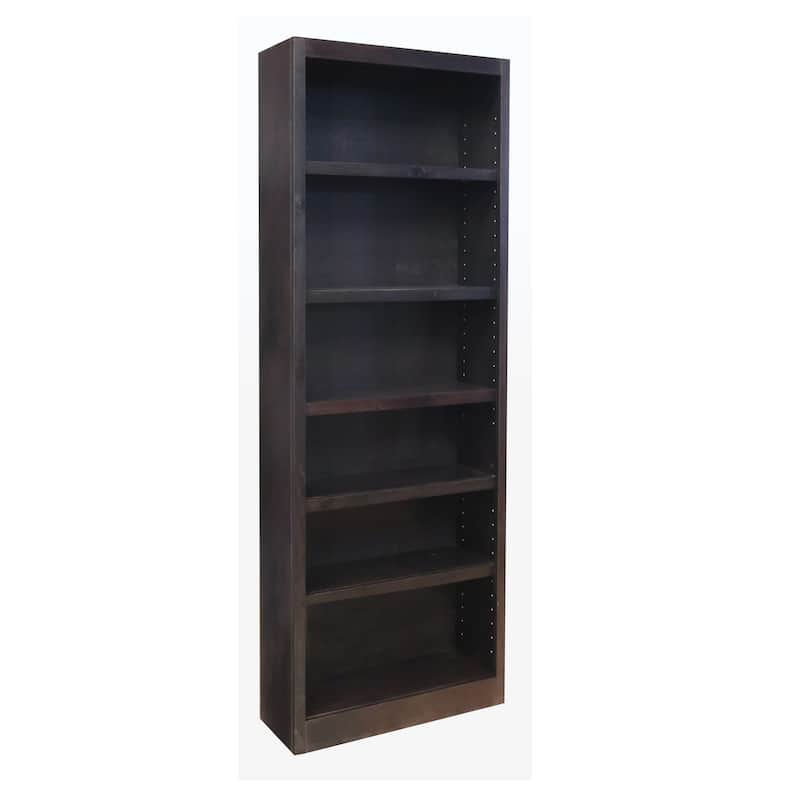 Concepts in Wood 6 Shelf Wood Bookcase, 84 inch Tall