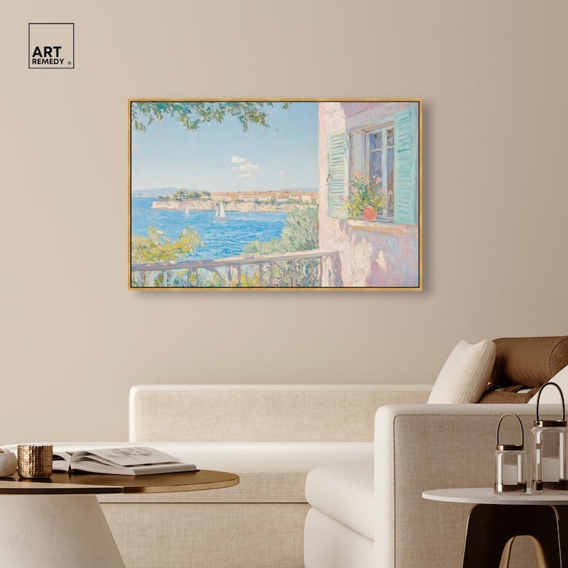 Mediterranean View Canvas by Art Remedy