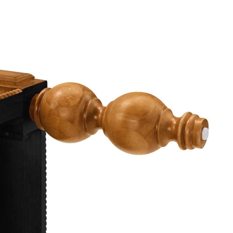Wooden Sofa Side Table End Table, Coffee Table with Storage Drawer, Cocktail Table with Solid Gourd-Shaped Legs