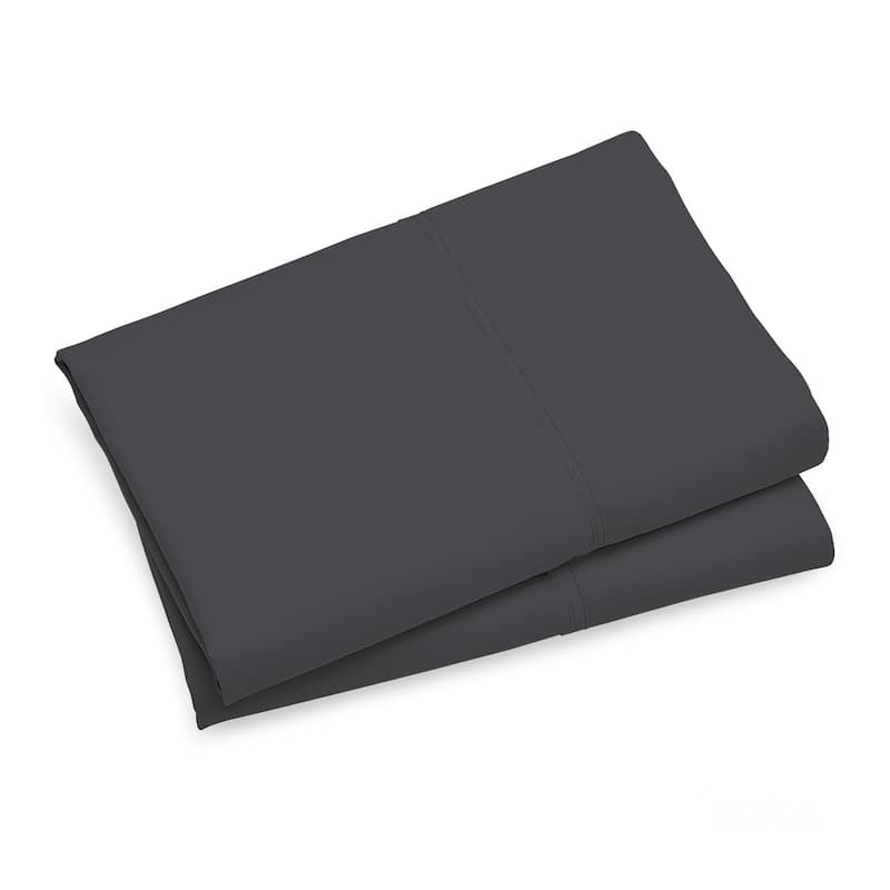 Color Sense 100% Cotton Ultra-Soft & Silky Pillowcase Set - Standard - Ivory