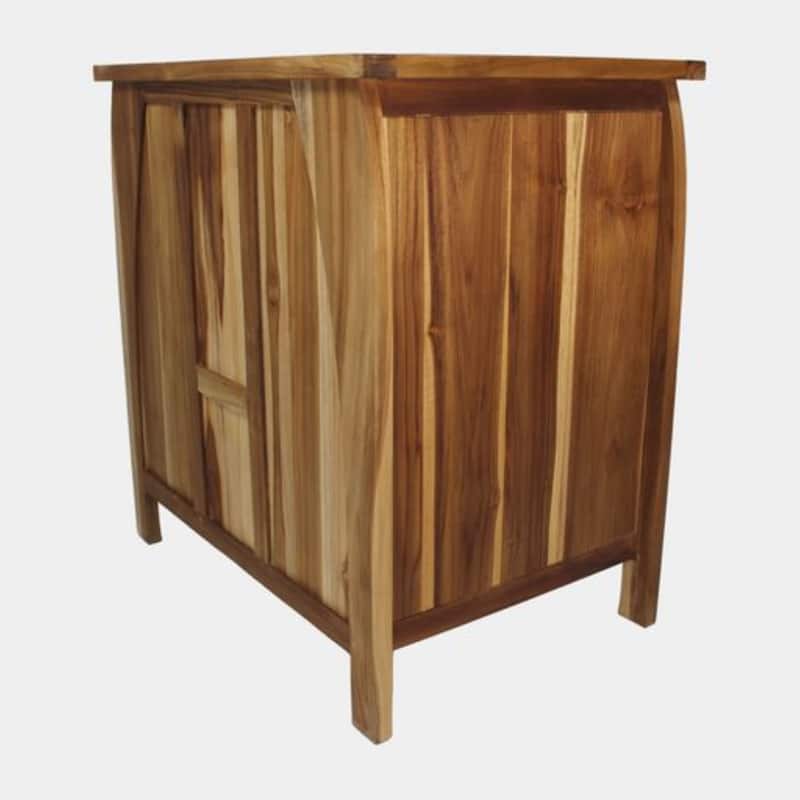 EcoDecors TR-BT-30-1 Tranquility, Bathroom Vanity, Bathroom Vanities, Bathroom Vanity Cabinet, Vanity Bathroom-Bath Vanity - Brown - Natural Finish - Single Vanities