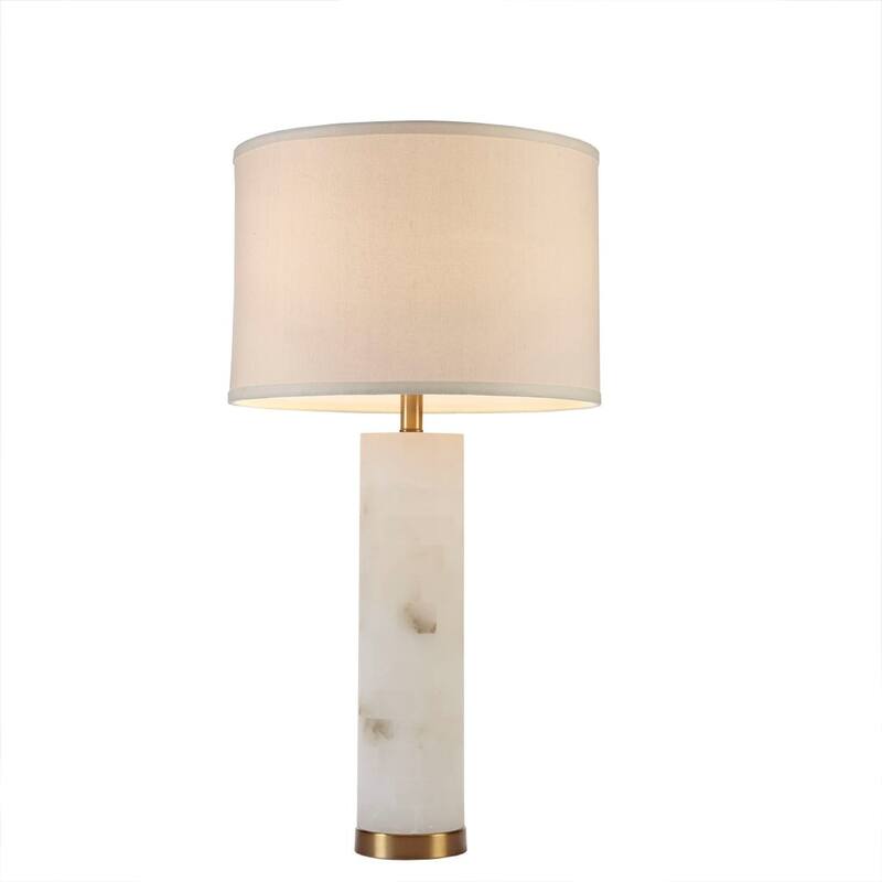Alabaster Table Lamp Modern Bedside Lighting for Living Room Bedroom Office Decor