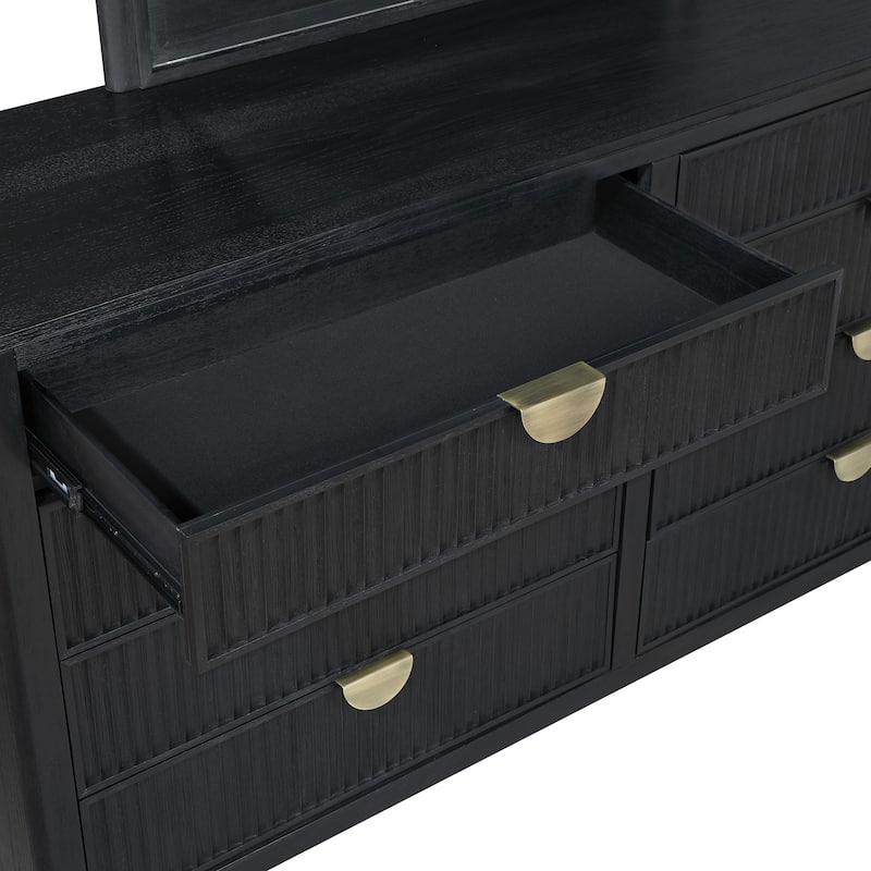 Brookmead Transitional 8-drawer Dresser Black
