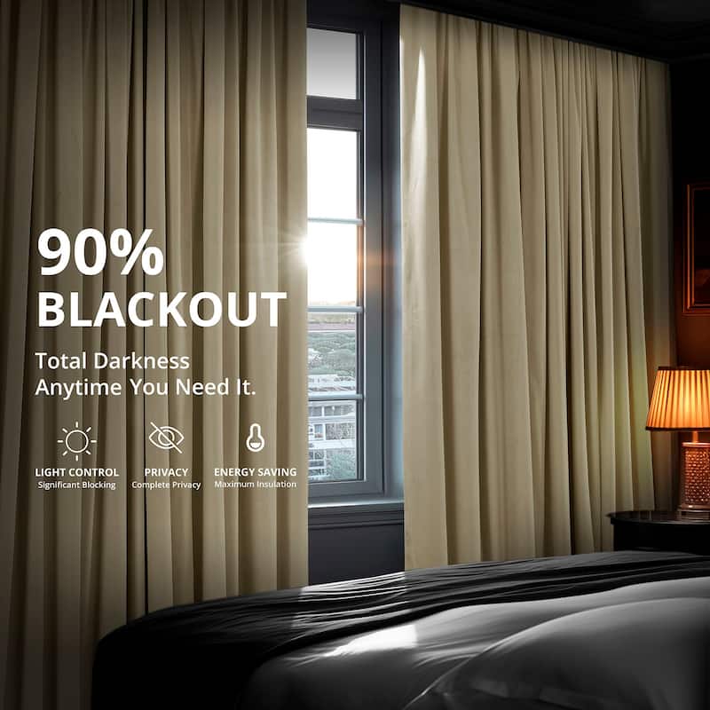 Exclusive Fabrics Signature Blackout Velvet Curtain (1 Panel)