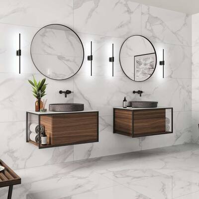 Adonis Pure 24x48 White Satin Porcelain Tile - Floor, Wall - Large Format
