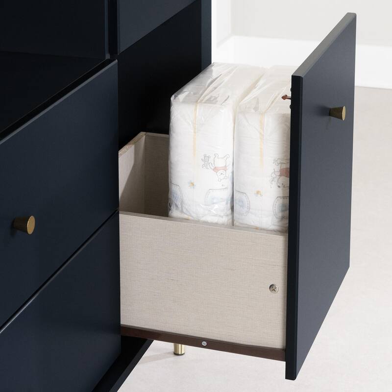 South Shore Dylane Changing Table with Drawers and Open Storage