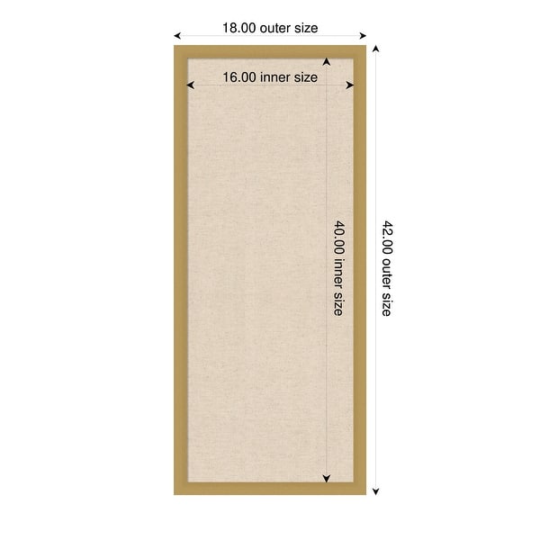 dimension image slide 28 of 91, Amanti Art Framed Fabric Pinboard Natural Linen Printed Bulletin Board