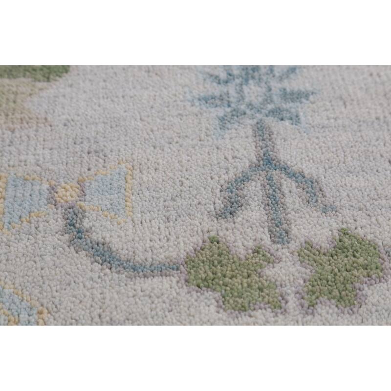 Hand Knotted Oriental 100% Wool Carpet Transitional All-Over Greys & Charcoal Oushak Area Rug - 10' 0'' X 8' 1''
