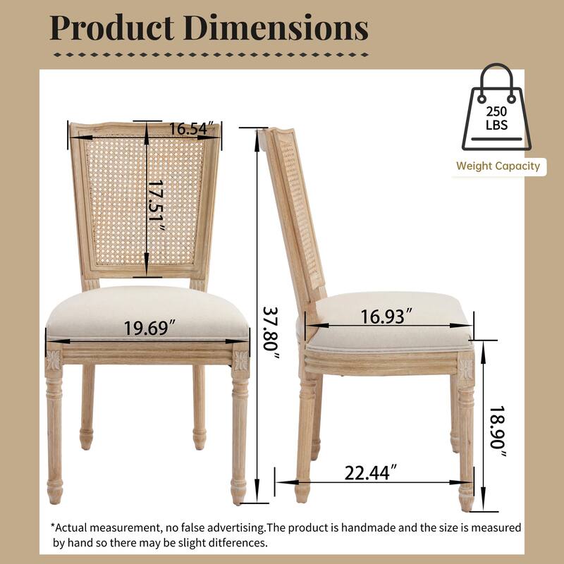 Set of 2 French Country Dining Chairs