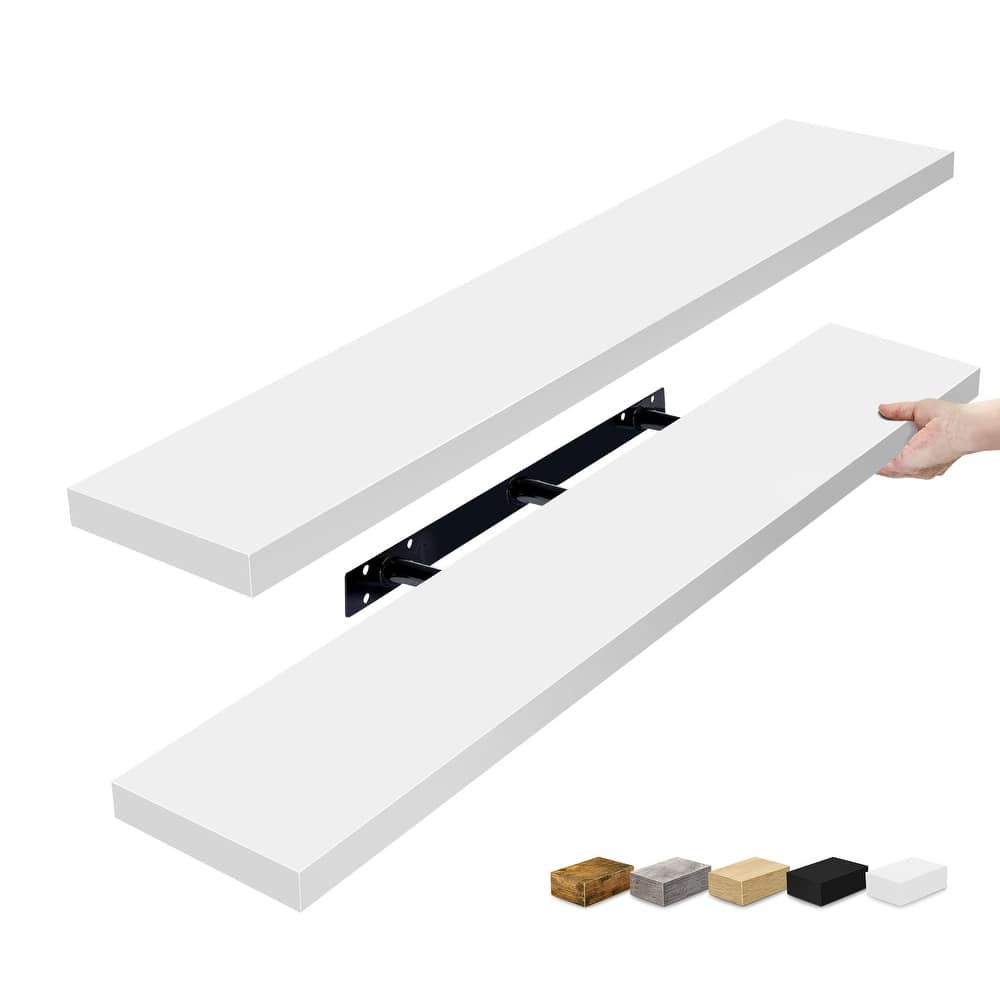 Sorbus Floating Shelves for Wall, 2 Extra Long Wall Mounted Floating Shelves - 9.25"L X 47” W X 1.5” H